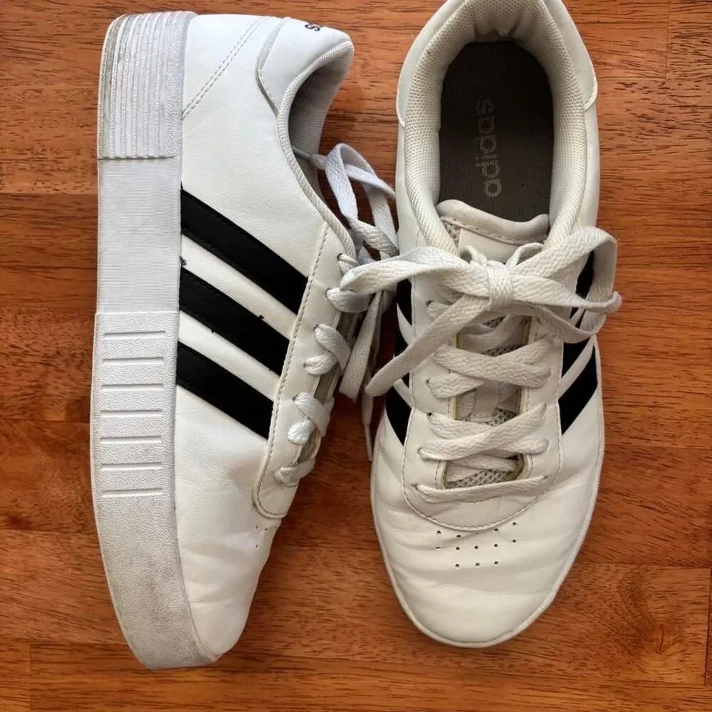 Adidas Women's White and Black Trainers
